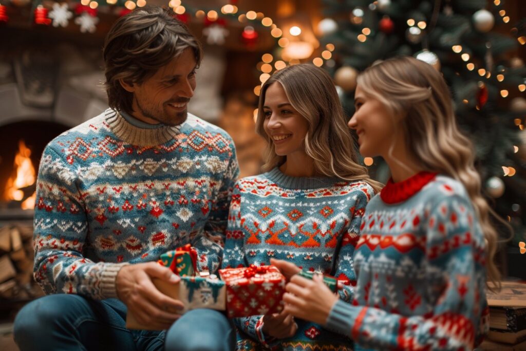 Illuminez vos fêtes de fin d’année avec des pulls de Noël originaux et uniques en famille