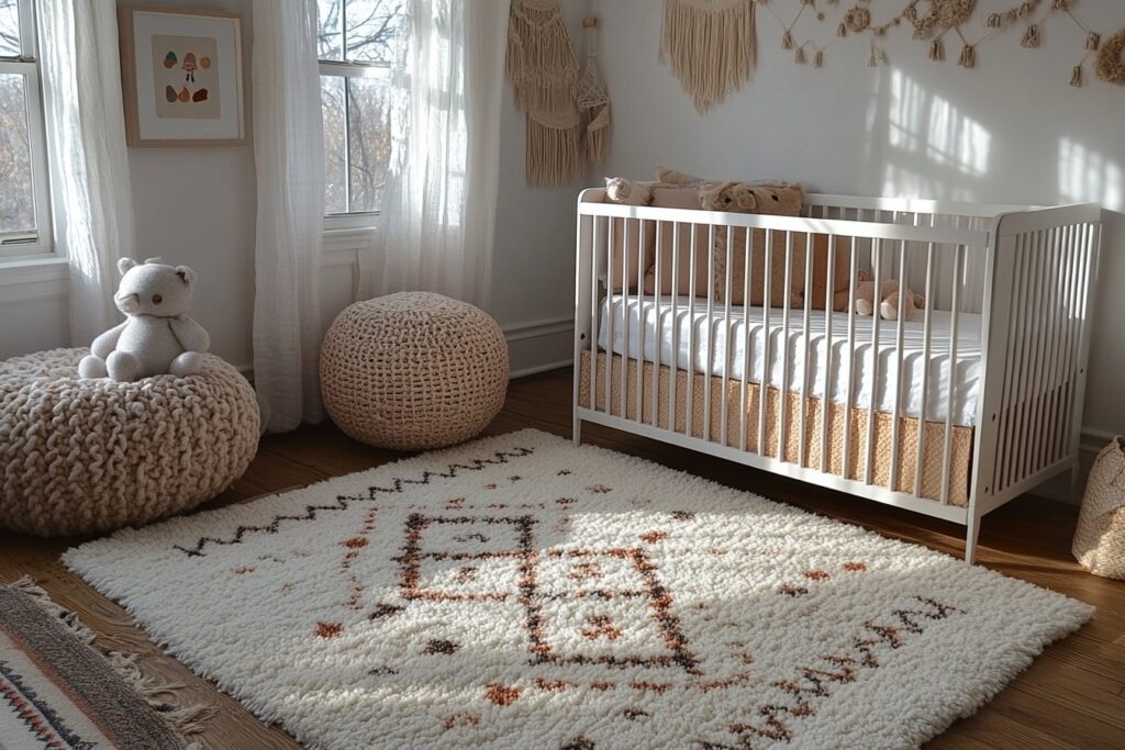 Créer une chambre douillette pour bébé : le rôle essentiel du tapis scandinave
