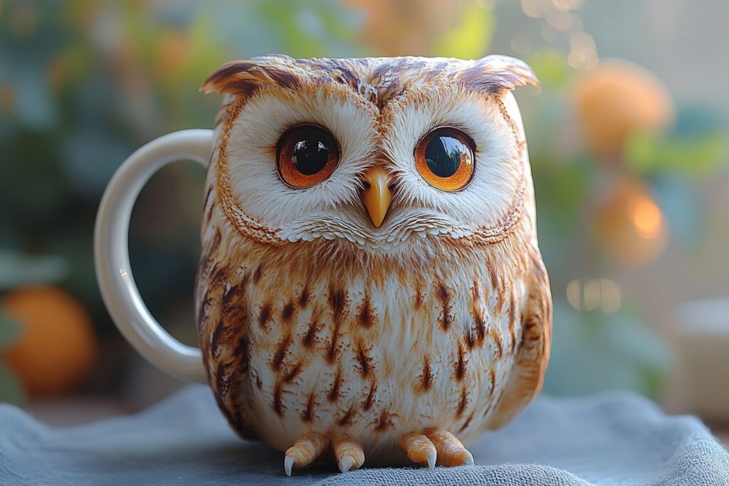 Commencez la journée avec un mug hibou enchanteur