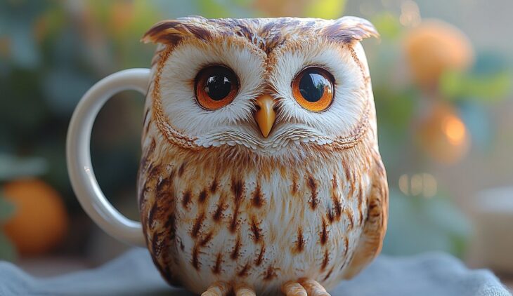 Commencez la journée avec un mug hibou enchanteur