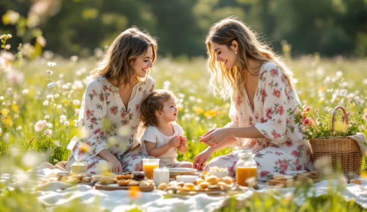 Un dimanche champêtre en robe bohème : inspirations pour une journée en famille au grand air