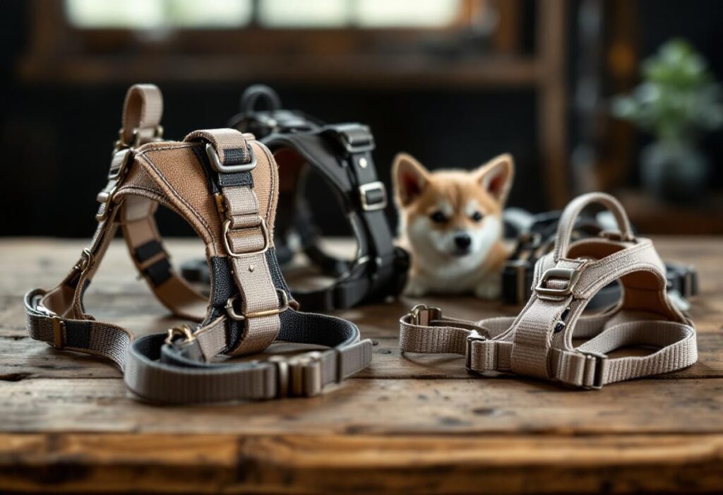 Explorer la gamme de harnais pour chien sur le site mon shiba inu