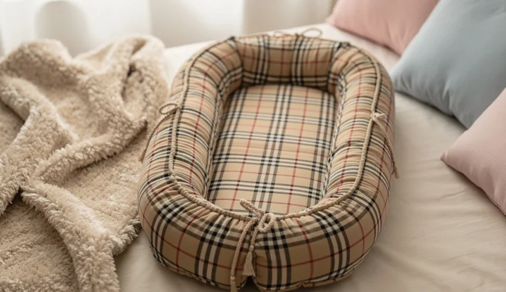 Nid d’ange burberry : cocon de douceur et d’élégance pour bébé