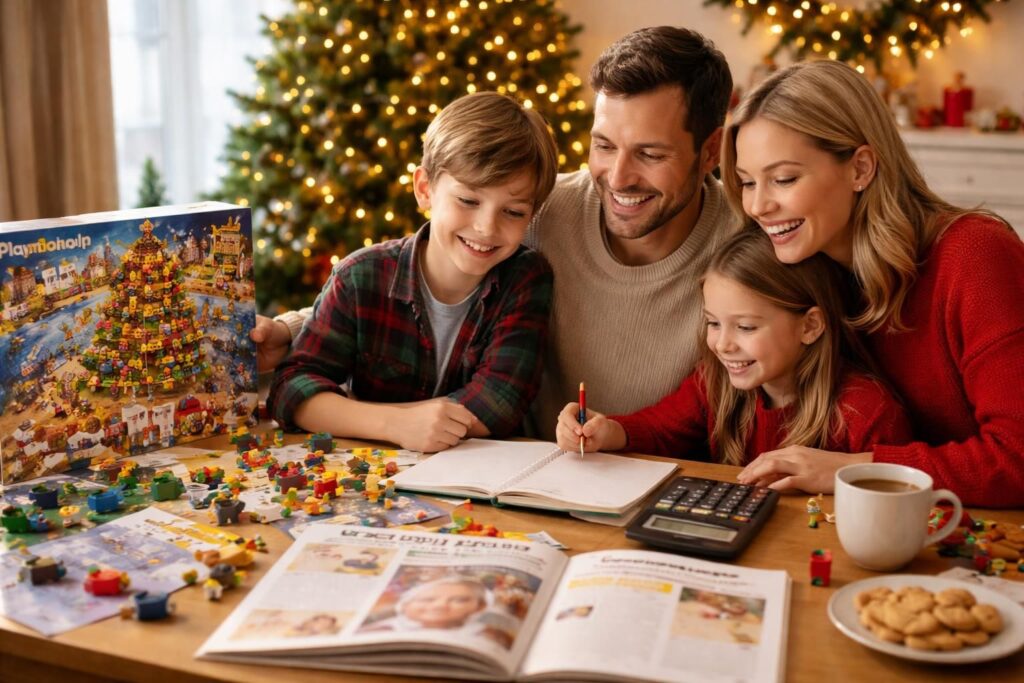 Budget famille pour Noël avec les conseils La Poste et calendriers cadeaux Playmobil