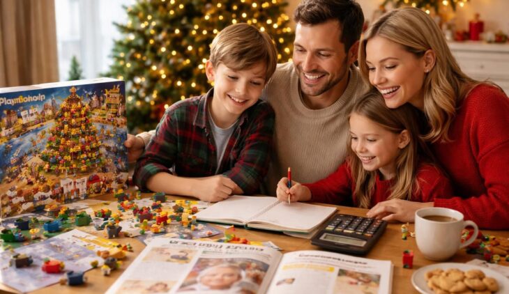 Budget famille pour Noël avec les conseils La Poste et calendriers cadeaux Playmobil