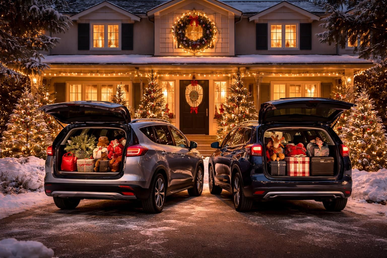 organisez vos fêtes en famille en toute sérénité avec votre renault espace ou peugeot 5008, des véhicules spacieux et confortables pour tous vos déplacements festifs.