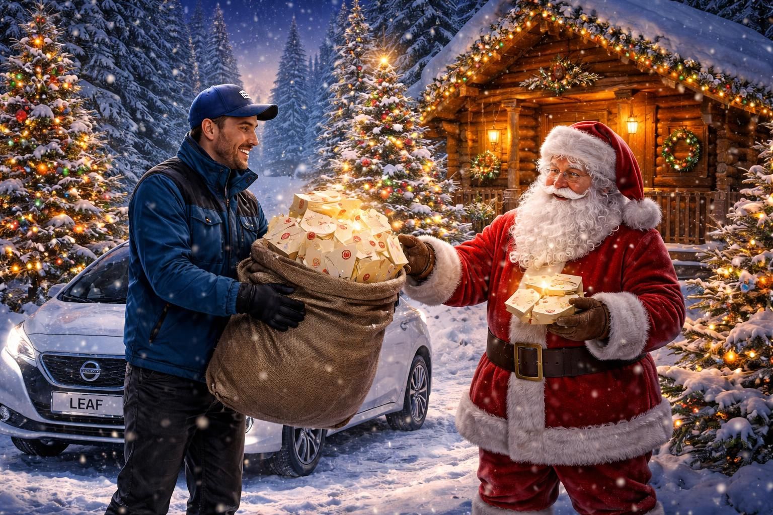 découvrez comment les lettres magiques du père noël sont livrées de manière écologique grâce aux voitures électriques renault zoé et nissan leaf, une tournée pleine de magie et de respect de l'environnement.