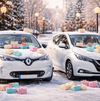 Les lettres magiques du Père Noël livrées en voiture électrique avec Renault Zoé et Nissan Leaf