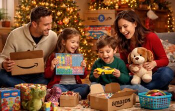 Offrir magie Noël enfants avec budget famille limité chez Jouets Toys R Us Amazon