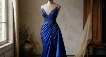 Robe de soirée bleu roi satinée : tendance 100% glamour