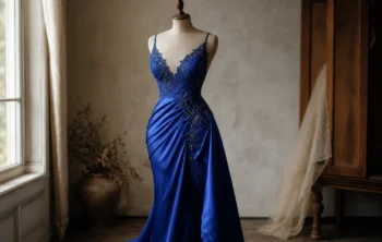 Robe de soirée bleu roi satinée : tendance 100% glamour